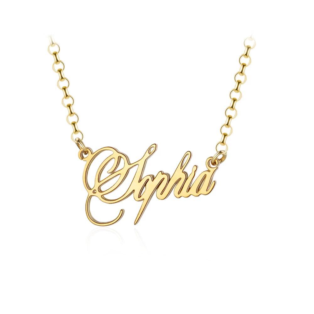 Personalised Necklace Custom 1 Name Necklace Gift For Women-Jessemade AU