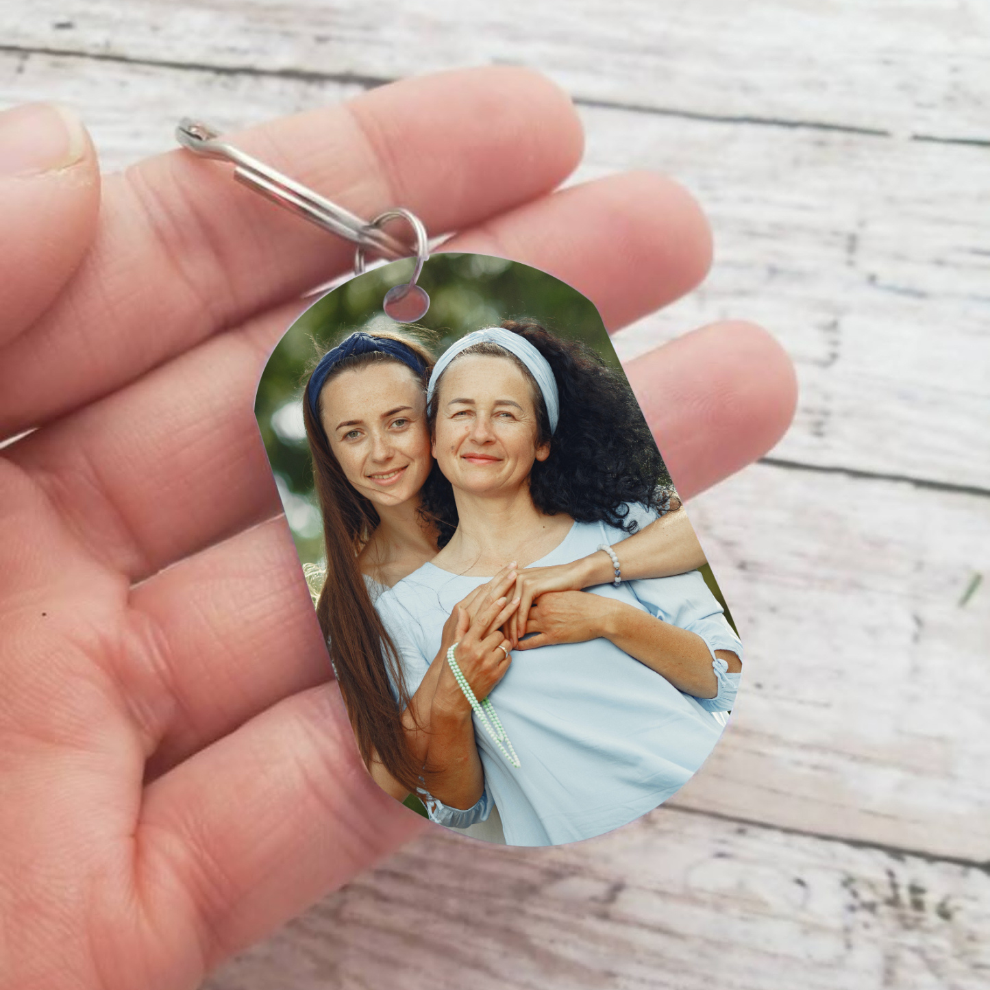 Personalised Memorial Photo Keychain Engrave 1 Name Keychain - Those we love don't go away, they walk beside us every day - Loss of Loved One-Jessemade AU
