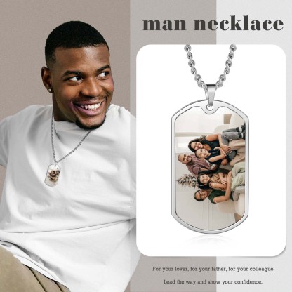 Custom Fist Bump Family Necklace with 5 Kids' Names Personalised Photo Dog Tag Necklace Father's Day Gifts-Jessemade AU