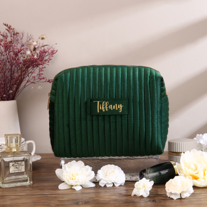 Personalised Name Cosmetic Bag Zipper Makeup Bag Jewelry Storage Bag Gifts for Her-Jessemade AU