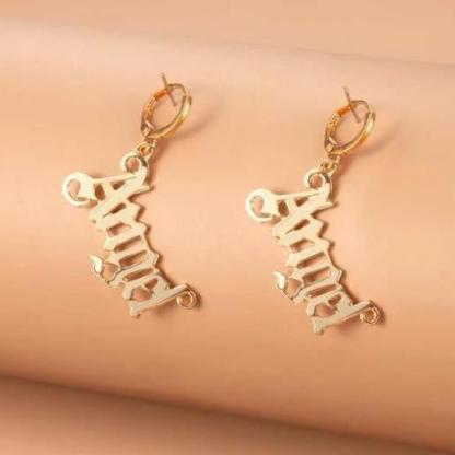 Personalised Name Earring Custom Name Earrings Gifts for Her-Jessemade AU