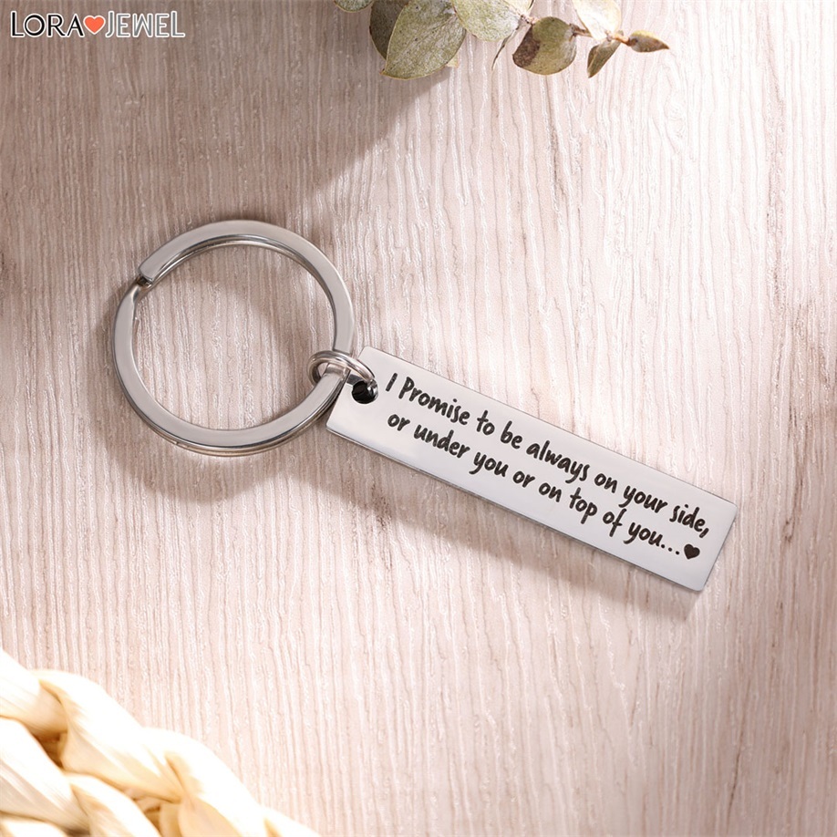 Funny Promise Keychain Always on Your Side Key Ring for Couple-Jessemade AU