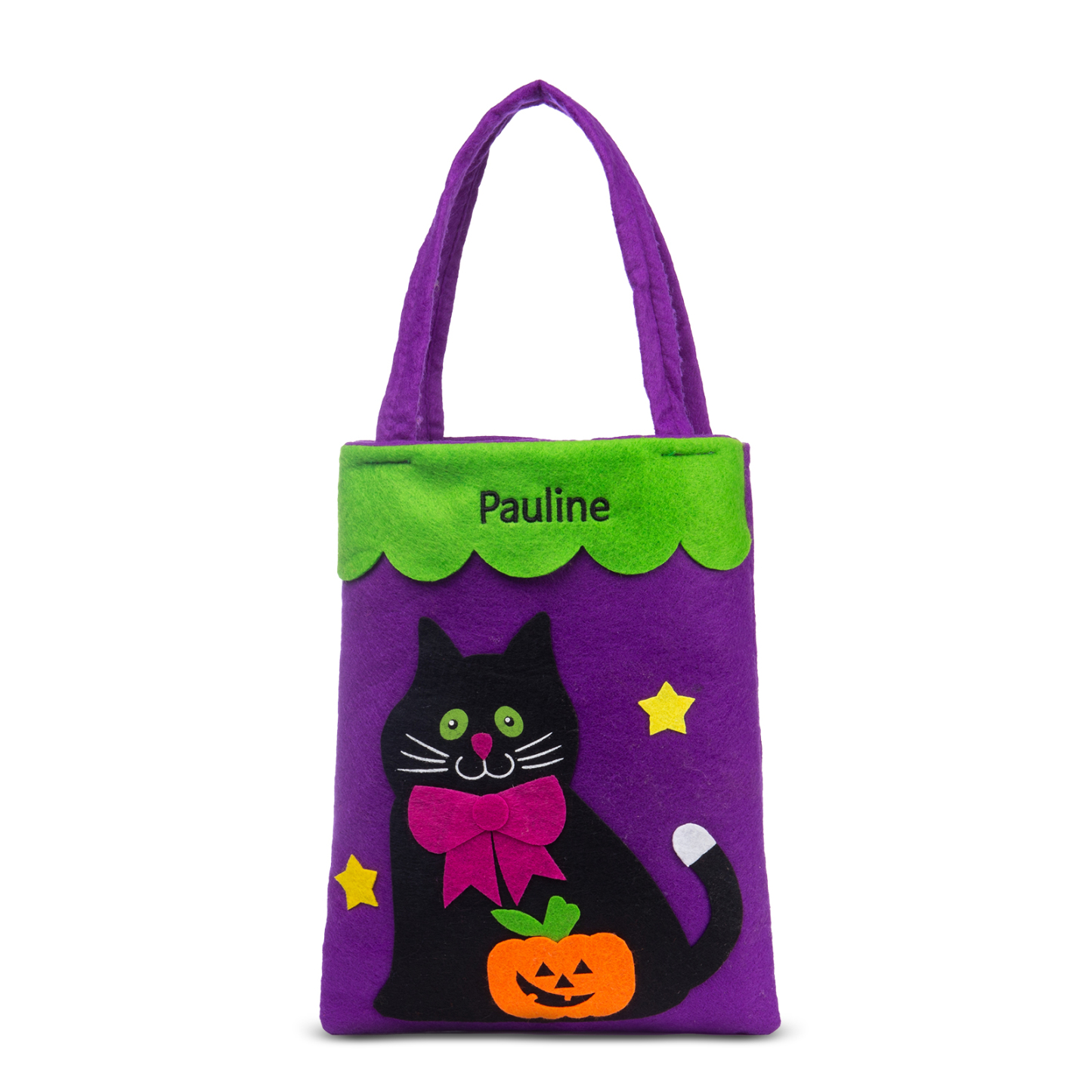 Personalised Halloween Tote Bags Custom 1 Name Tote Bag Halloween Candy Bag for Kids-Jessemade AU