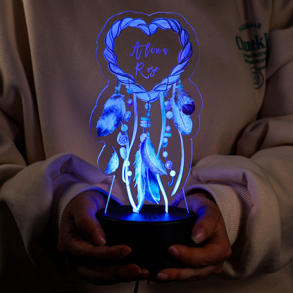 Personalised Dream Catcher Night Light Custom Name Gifts-Jessemade AU