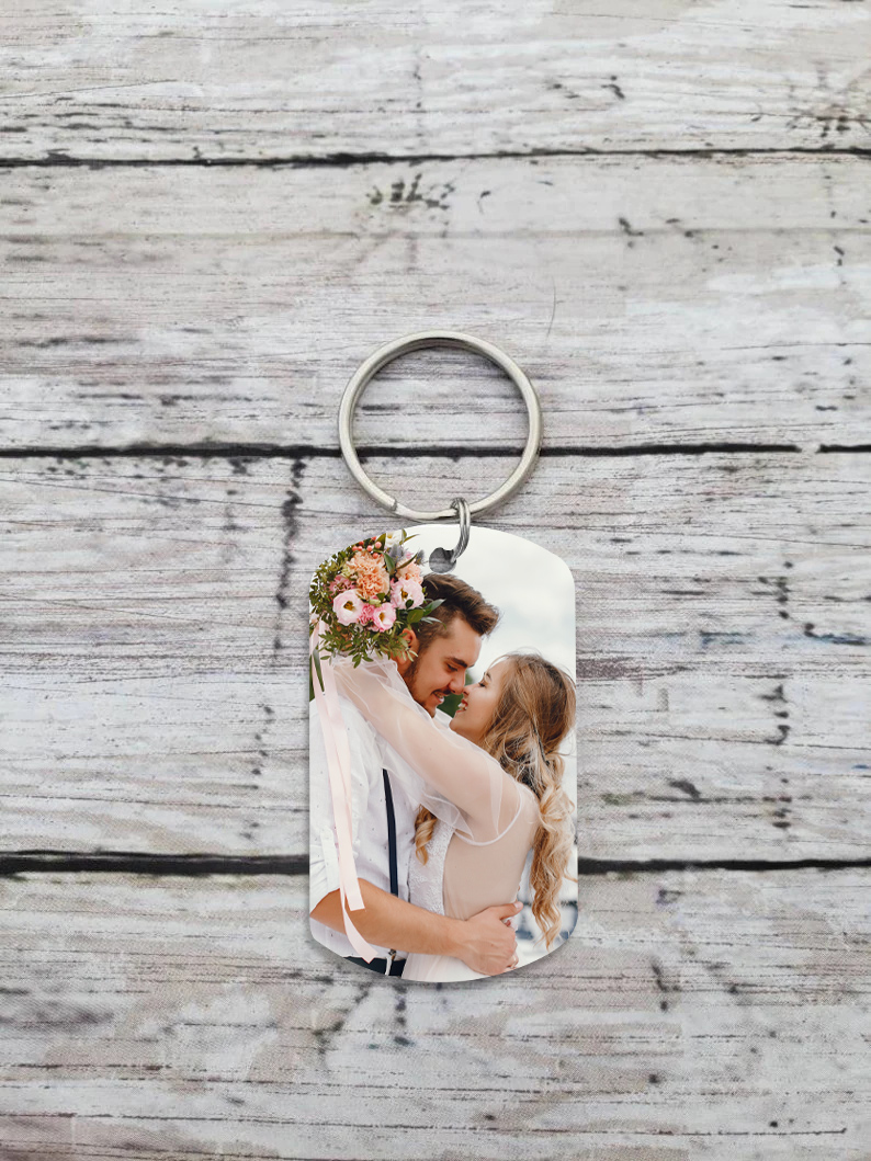 Photo Keychain Personalised Valentines Day Gifts, Ture love knows no distance For Couple-Jessemade AU