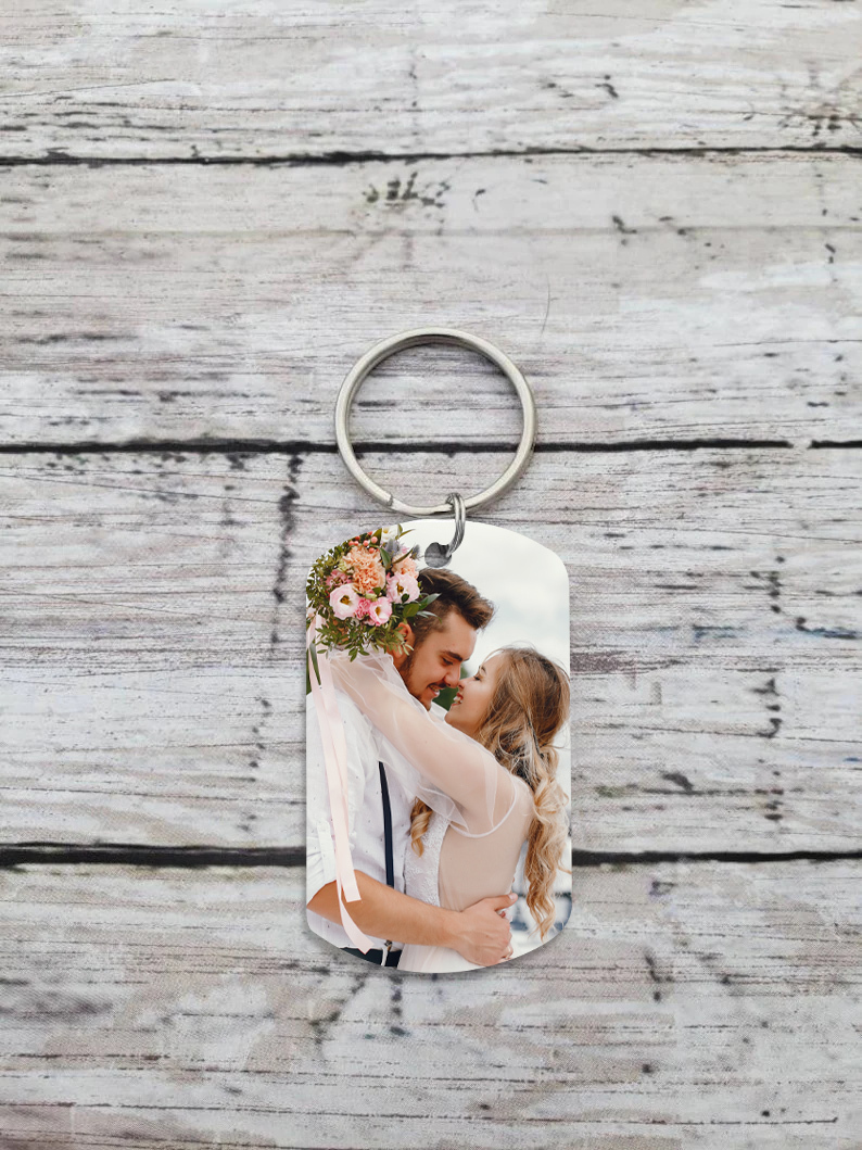 Photo Keychain Personalised Valentines Day Gifts, Ture love knows no distance For Couple-Jessemade AU