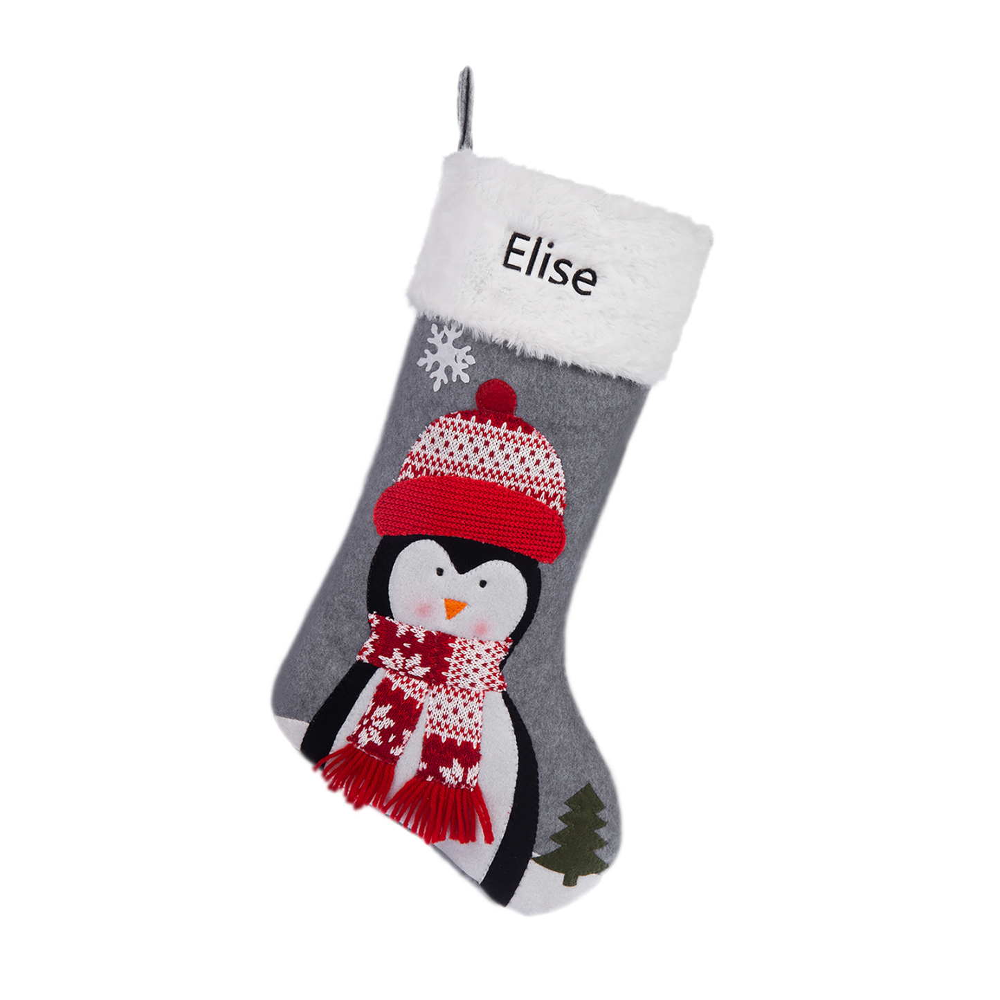 Customised 1 Name Christmas Stockings Ornaments Personalised Christmas Gray Gifts for Family Friends-Jessemade AU