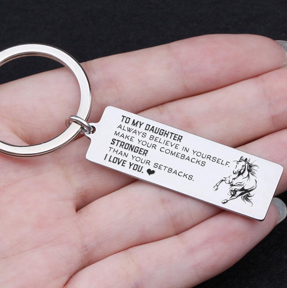 Always Believe In yourself-Personalised Keychain Gifts For Daughter-Jessemade AU