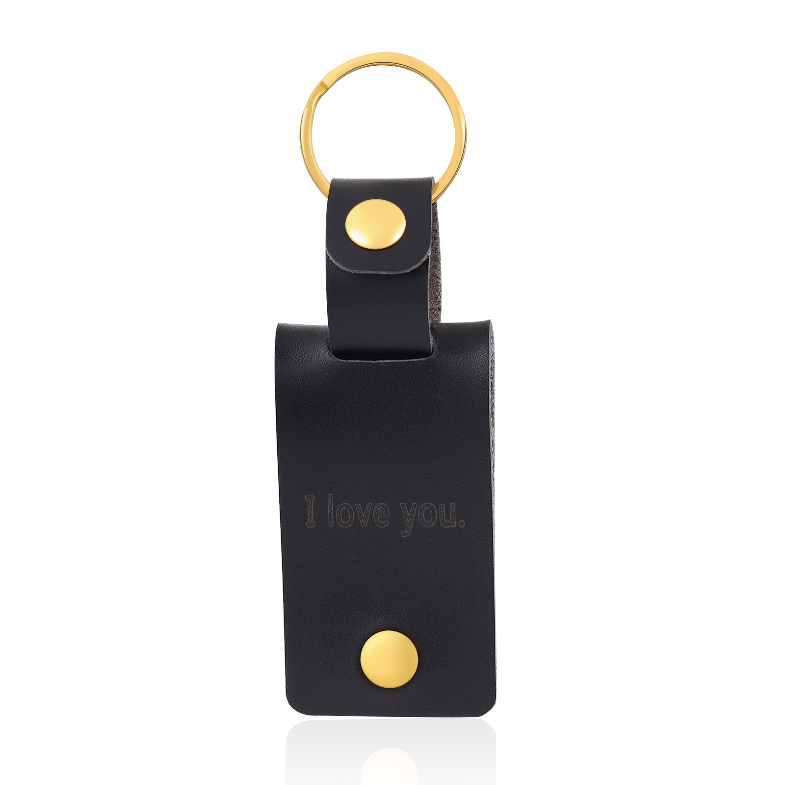 Personalised Photo Keychain Customised with Text Leather Keyring Couple Keychain Gift for Him/her-Jessemade AU