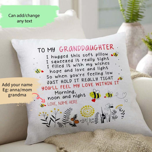 To My Granddaughter-Pillow Case-Jessemade AU