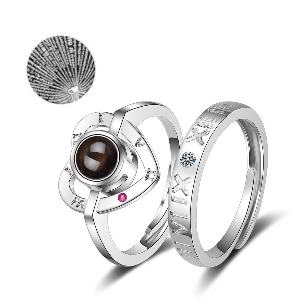 Personalised 100 Languages Projection Necklace Engraved  " I LOVE YOU" Heart Necklace Gifts For Her-Jessemade AU