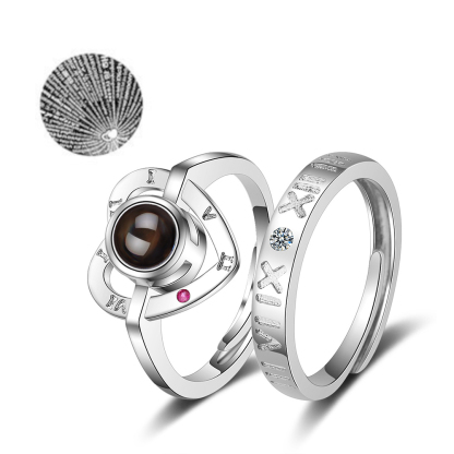 Personalised 100 Languages Projection Necklace Engraved  " I LOVE YOU" Heart Necklace Gifts For Her-Jessemade AU