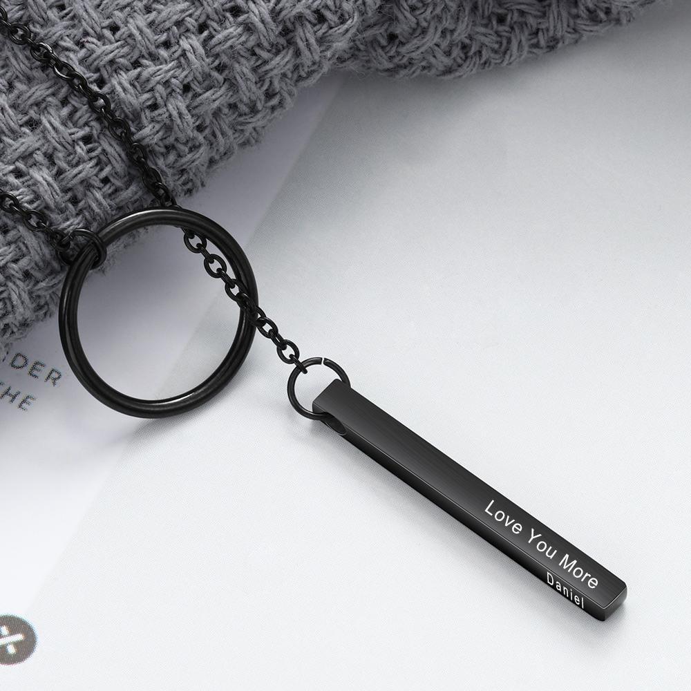 Personalised Bar Neckace Engraving Texts Or Names-Jessemade AU