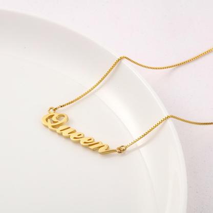 Personalised Necklace Custom 1 Name Necklace Gift For Women-Jessemade AU