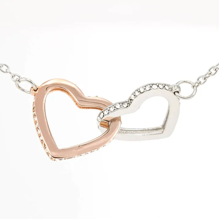 To My Beautiful Mum Interlocking Heart Sterling Silver Necklace Gift Set Intertwined Love Necklace - Thank You For Your Unconditional Love-Jessemade AU