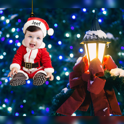 Funny Face Christmas Ornament Custom Photo Ornament Gifts for Family-Jessemade AU