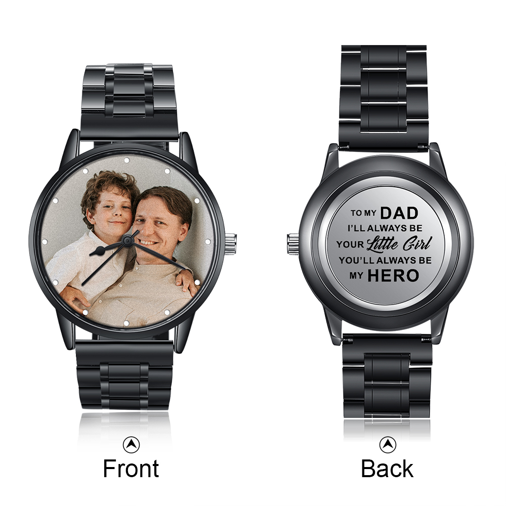 Personalised Photo Watch Custom 1 Photo Watch Band Mechanical Watch Gifts for Him-Jessemade AU