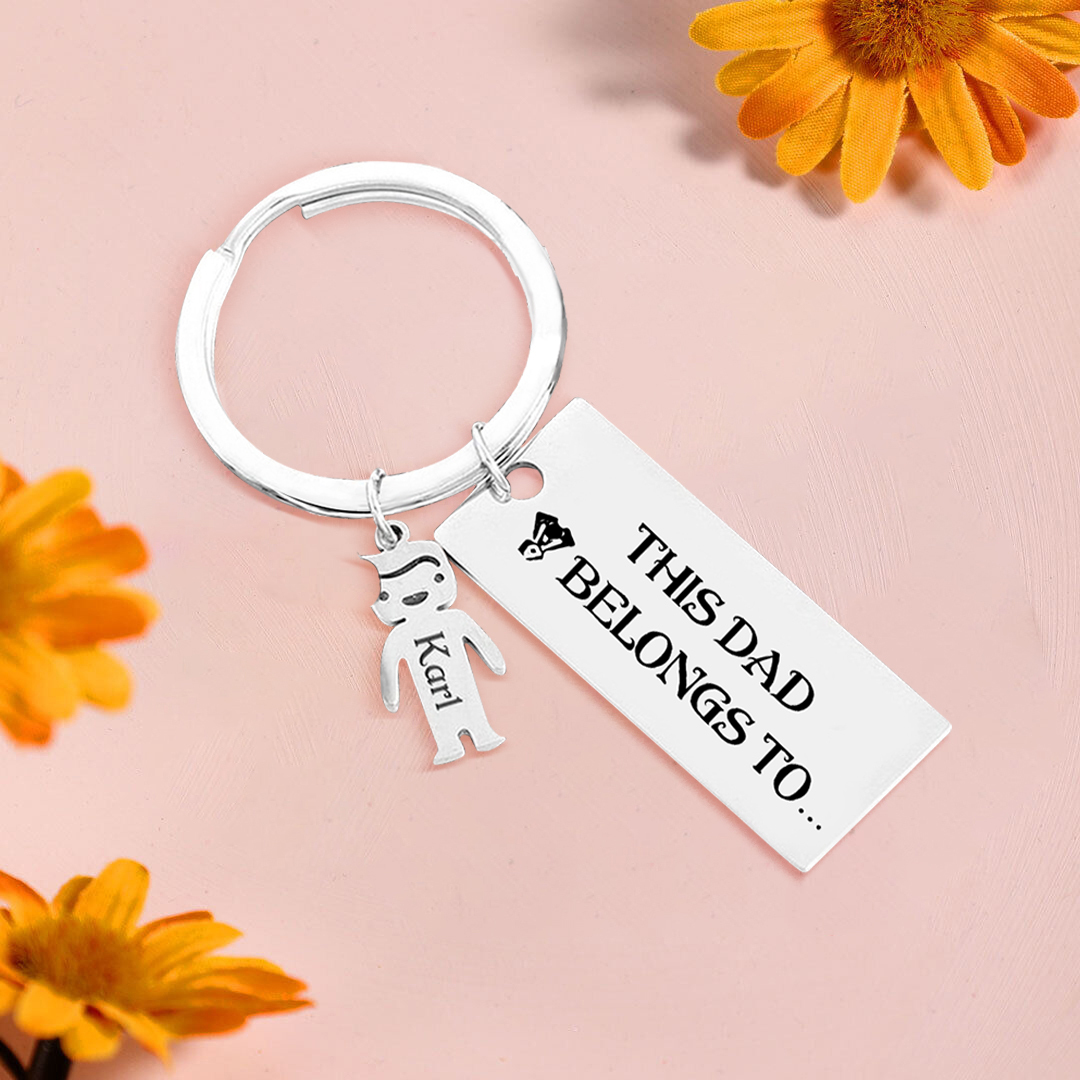 1 Name-Personalised 1 Child's Name Keychain Gift for Mum Dad-Jessemade AU