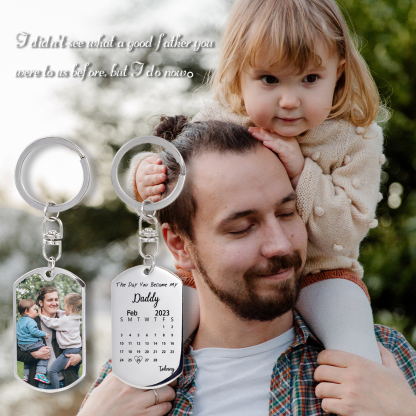 The Day You Became My Everything Custom Photo Keychain with Calendar-Jessemade AU