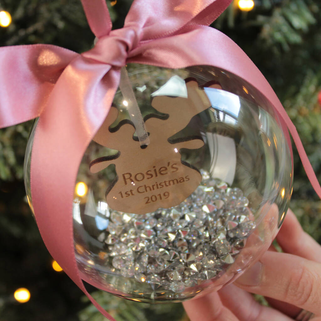 Personalised Reindeer Ball Ornament Custom 1st Christmas Bauble Gifts-Jessemade AU