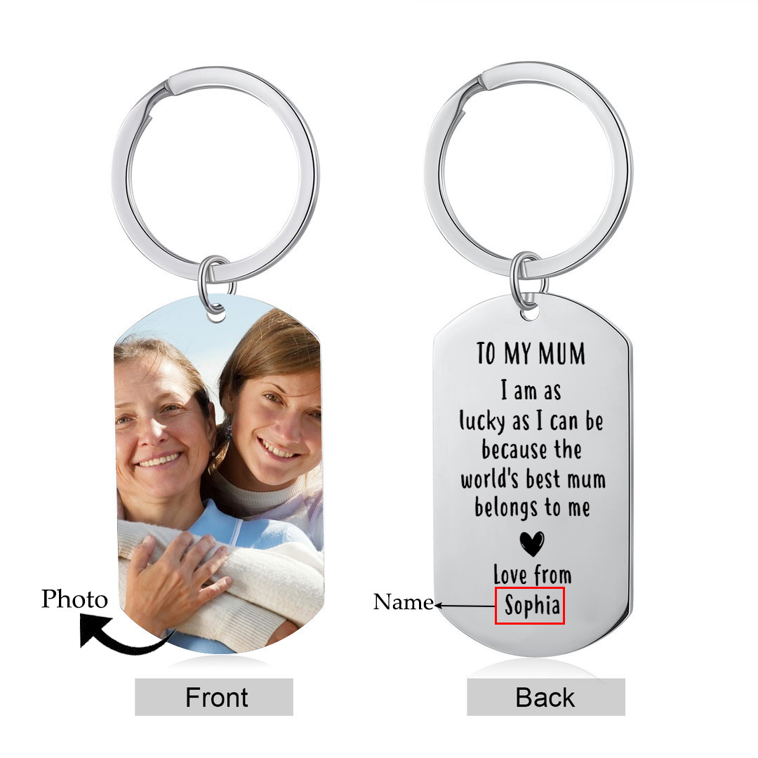 Personalised Photo Keychain Gifts for Mum - I Am As Lucky As I Can Be-Jessemade AU
