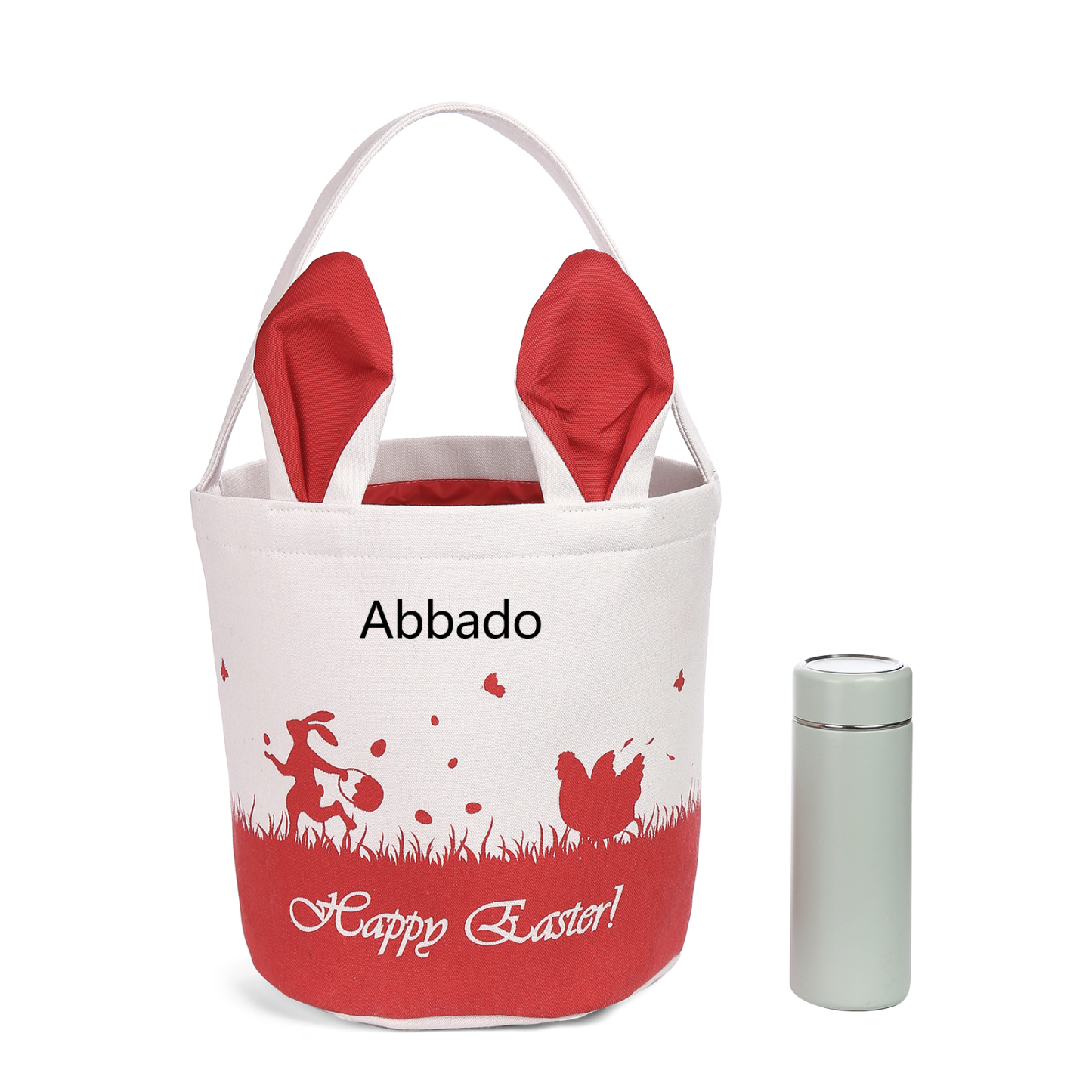 Personalised Bunny Tote Bag Customised with Name Bunny Bucket Bag Easter Gifts-Jessemade AU
