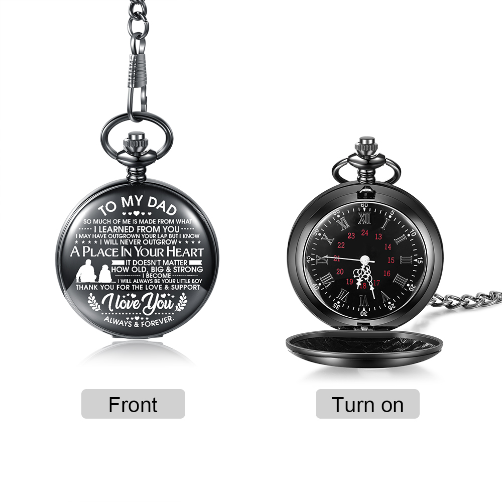 So Much Of Me Is Made From What I Learned From You, Personalised Pocket Watch Gifts for Father-Jessemade AU