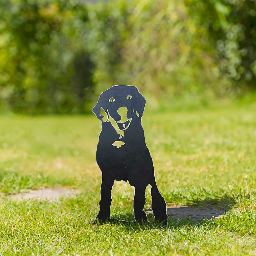 Labrador Retriever Metal Dog Silhouette Garden Yard Decoration-Jessemade AU