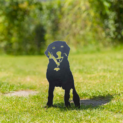 Labrador Retriever Metal Dog Silhouette Garden Yard Decoration-Jessemade AU