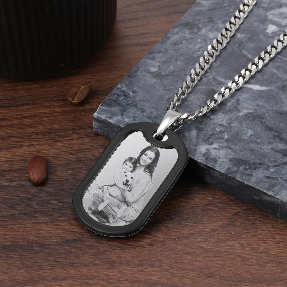 Personalised Date Necklace Custom 1 Photo Necklace Gifts For Him-Jessemade AU