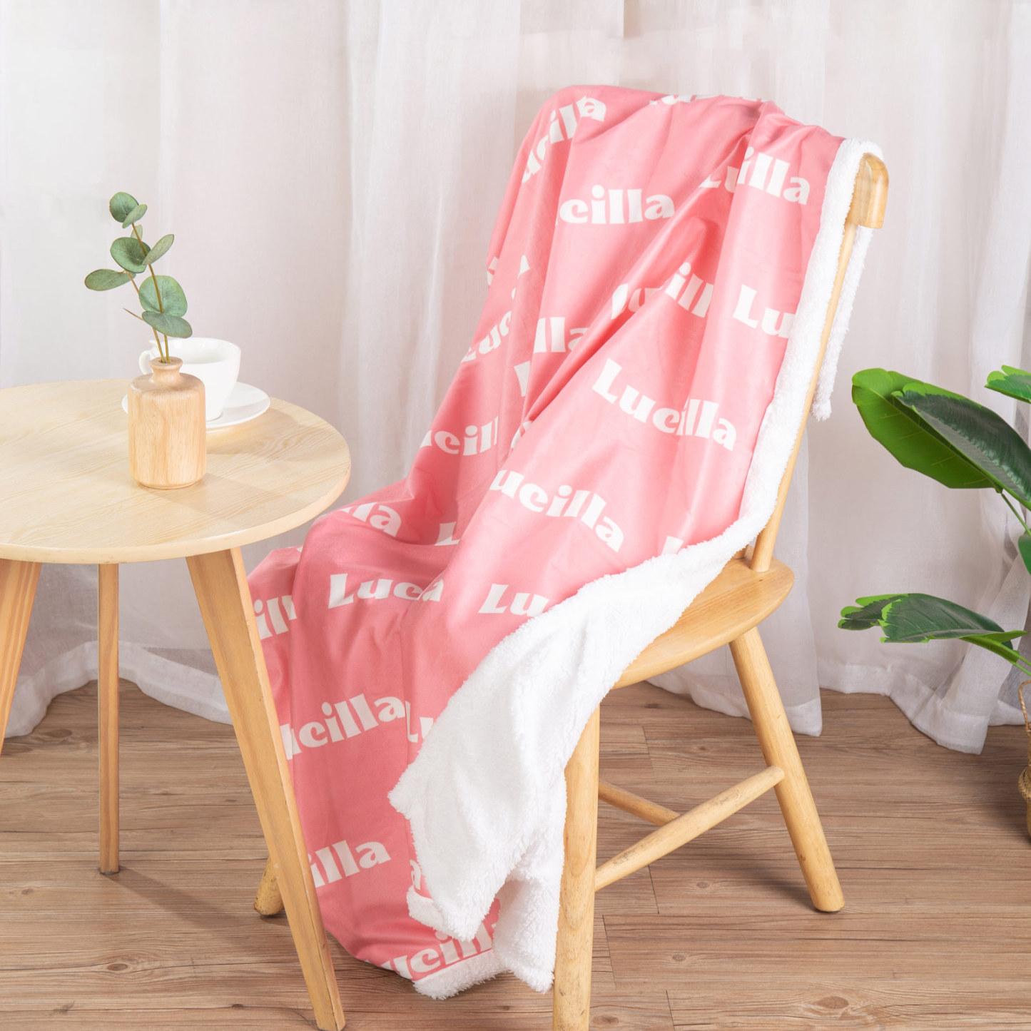 Personalised Name Pink Blanket Engrave Name Gifts For Baby Girl-Jessemade AU