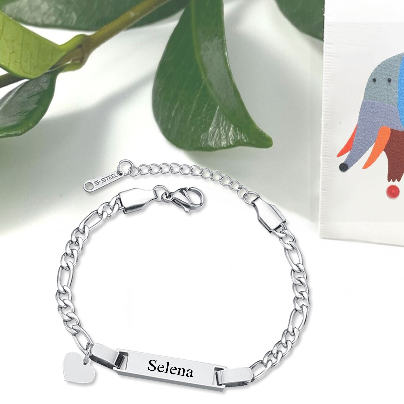 Custom Name Bracelet Personalised Love Bracelet Cuban Chain Bracelet Love Gifts-Jessemade AU