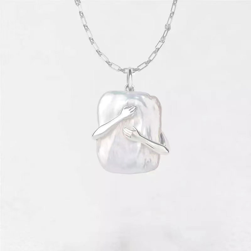Valentine's Day Gifts Infinity Necklace Couple Hug Necklace for Her-Jessemade AU