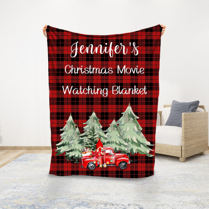 Personalised Christmas Movie Blanket Custom Name Blanket Christmas Gift for Family Friends - Christmas Movie Watching Blanket-Jessemade AU