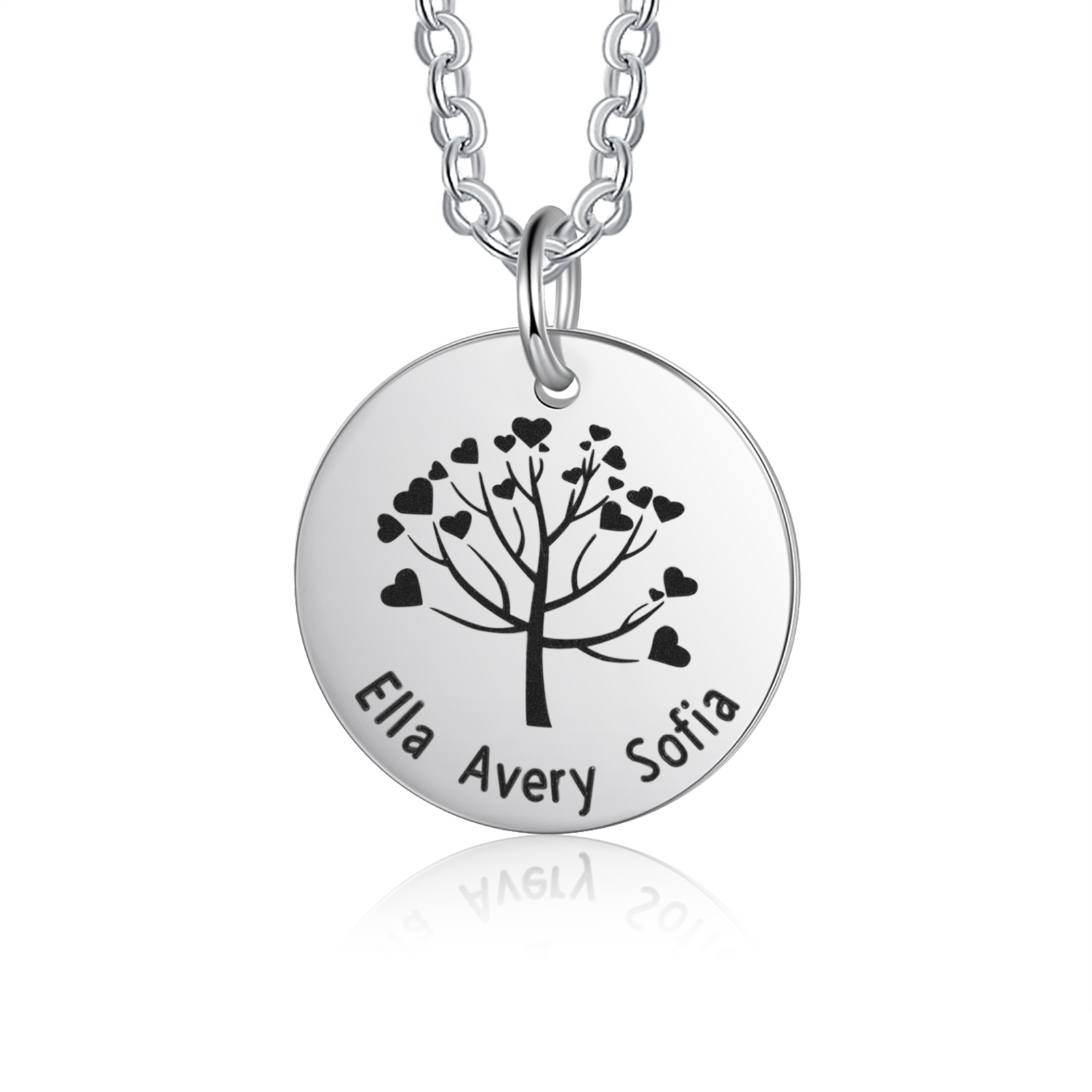 Personalised 3 Names Women's Tree Necklace-Jessemade AU