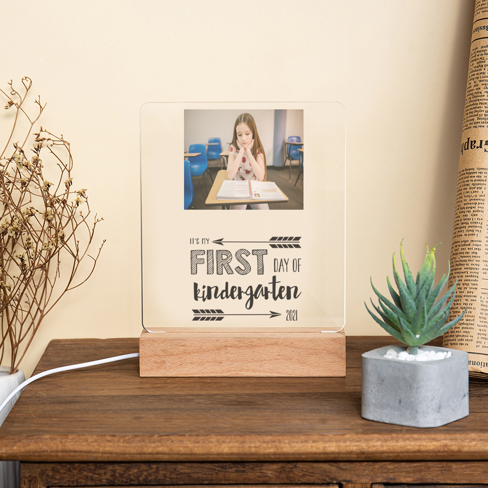 It's My First Day Of Kindergarten-Personalised Photo Night Light-Jessemade AU