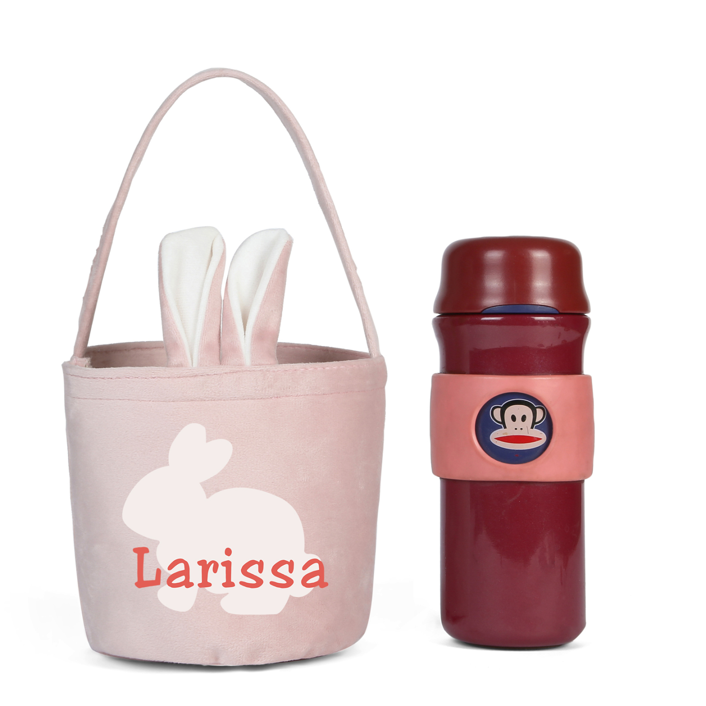 Personalised Bunny Tote Bag Customised with Name Bunny Basket Bucket Bag Easter Gifts-Jessemade AU