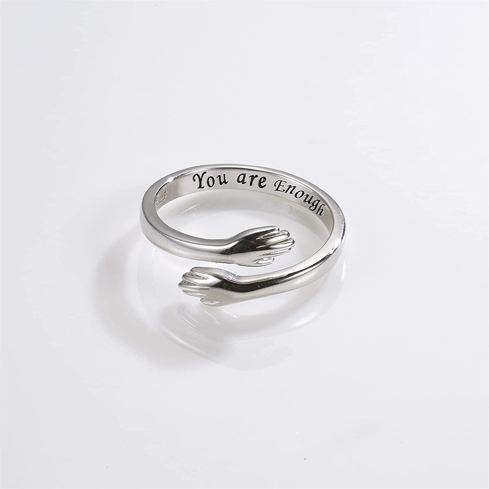 Mother’s Day Gift 2023 Couple Hug Ring Love Style Rings for Her or Him-Jessemade AU