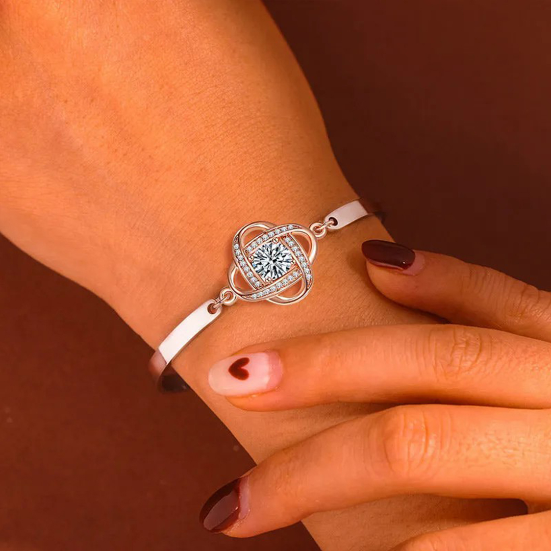 To My Daughter Love Knot Bracelet Adjustable Bracelet Gifts for Her - I Can Promise That I'll Love You For The Rest Of Mine-Jessemade AU