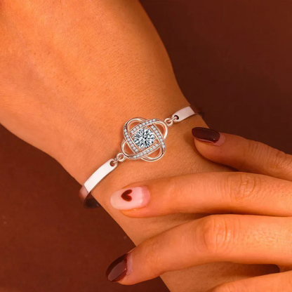 To My Daughter Love Knot Bracelet Adjustable Bracelet Gifts for Her - I Can Promise That I'll Love You For The Rest Of Mine-Jessemade AU