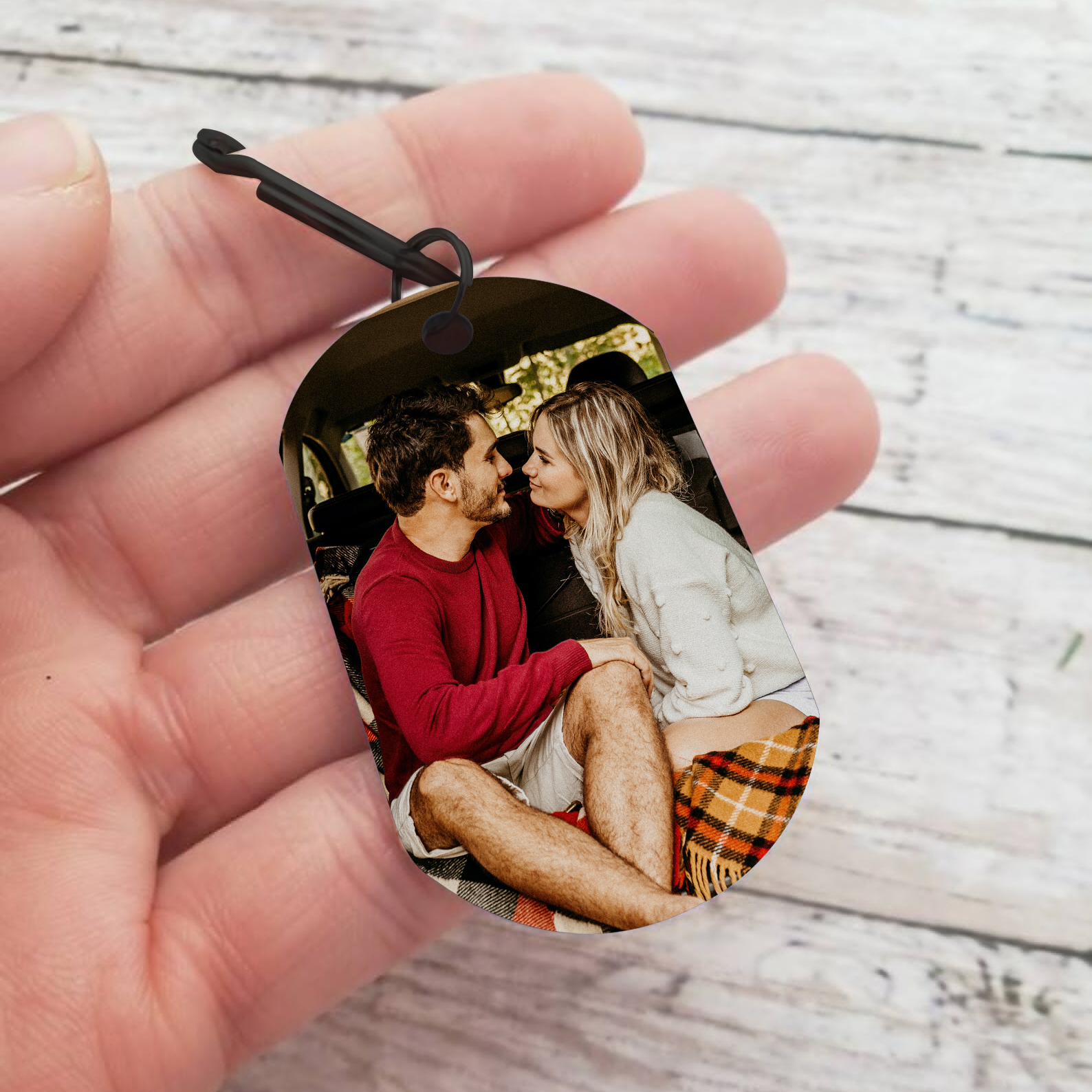 To My Wife/Husband Custom Photo Keyring Couple Keychain Stainless Steel Keychain Valentine's Day Gift for Couples-Jessemade AU