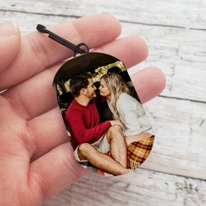 To My Wife/Husband Custom Photo Keyring Couple Keychain Stainless Steel Keychain Valentine's Day Gift for Couples-Jessemade AU