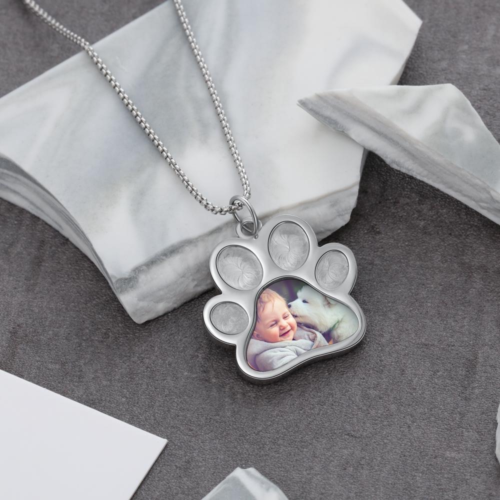 Personalised Paw Necklace Custom Photo Necklace Gifts For Her-Jessemade AU