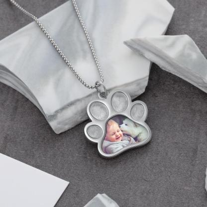Personalised Paw Necklace Custom Photo Necklace Gifts For Her-Jessemade AU