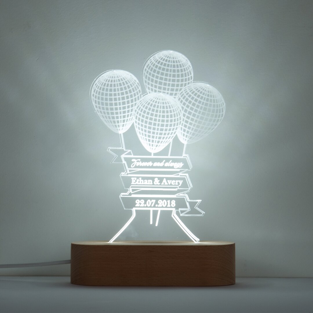 Custom name text time Night Light cute balloon Light Home Decoration Gifts-Jessemade AU