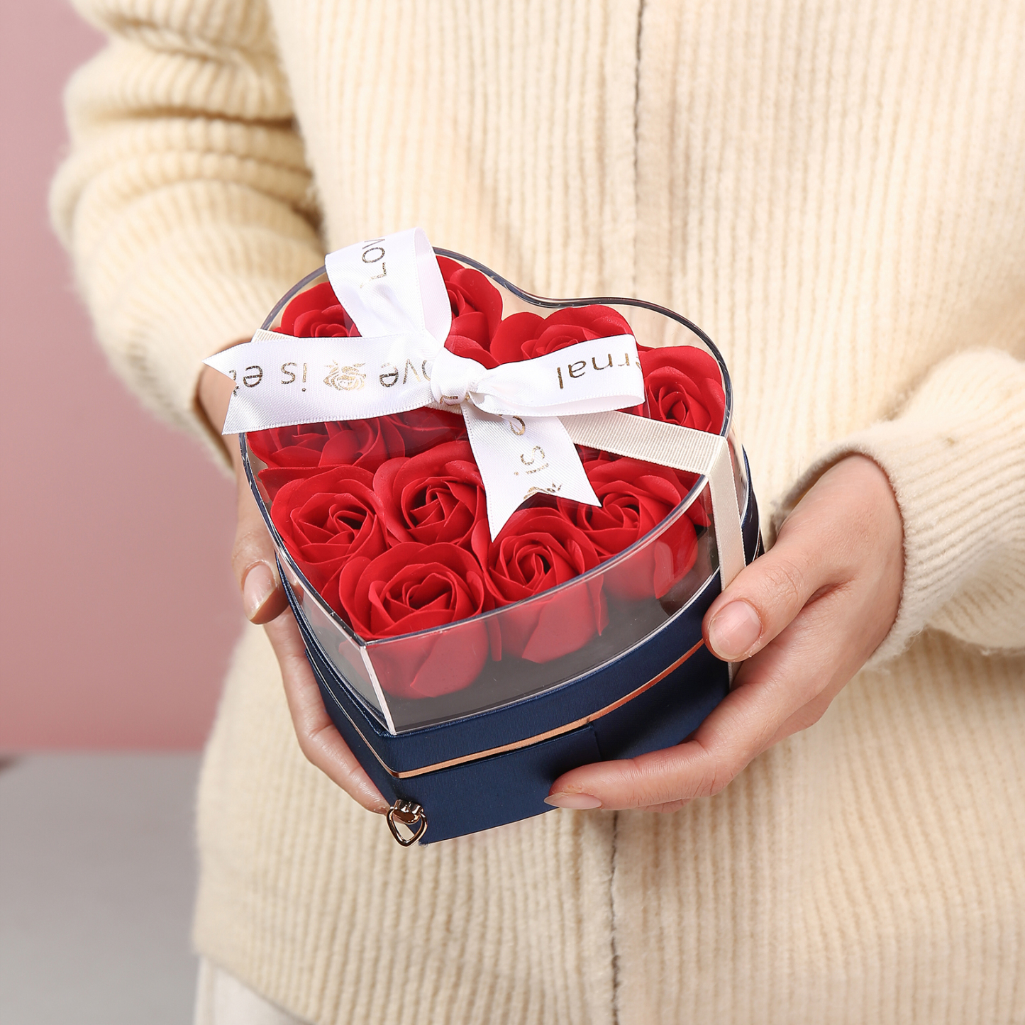 Rose Exquisite Jewelry Box Storage Box Valentine's Day Gift Packaging Box-Jessemade AU