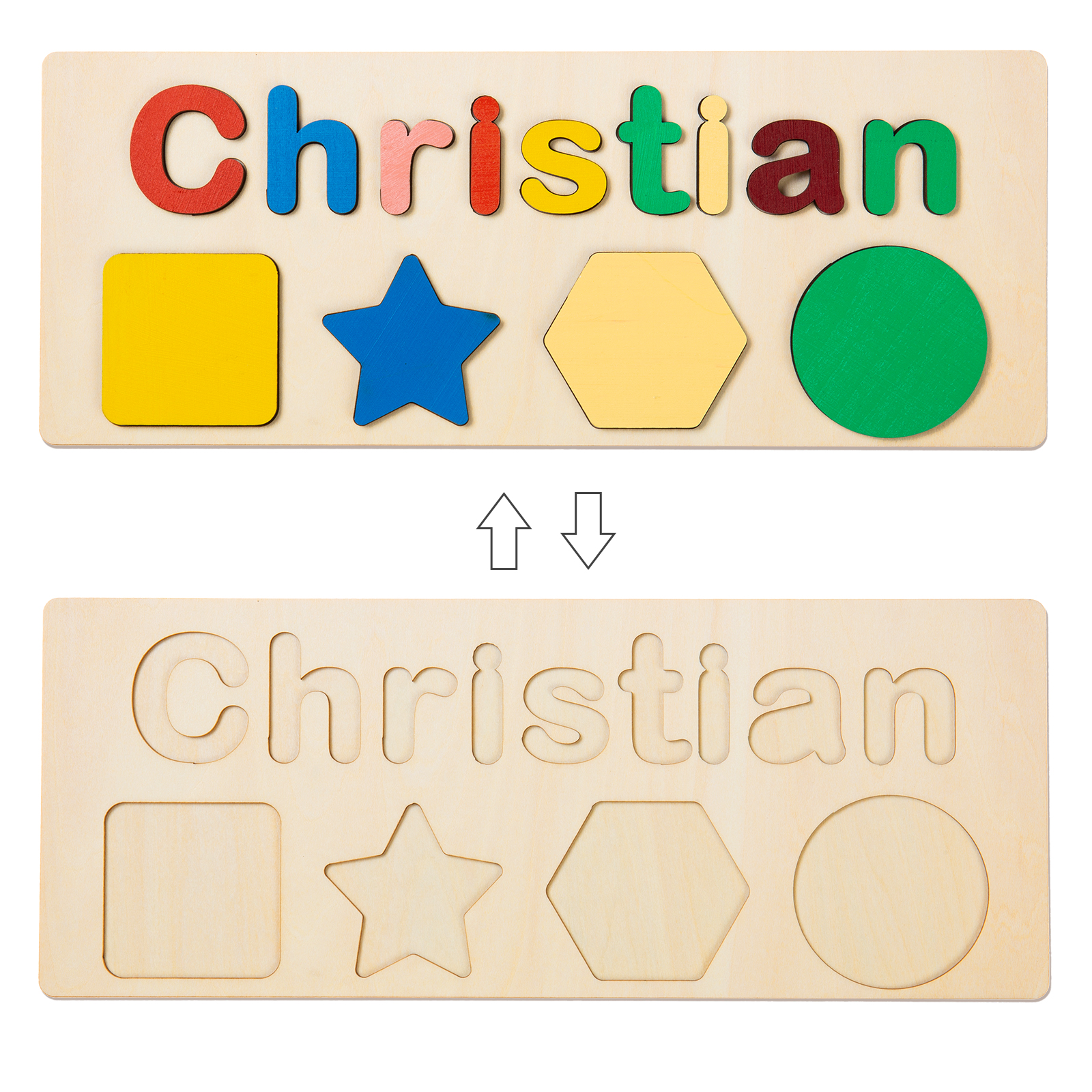 Personalised Kid's Wooden Name Alphabet Puzzle Toy for Toddlers Early Learning Child Toy-Jessemade AU