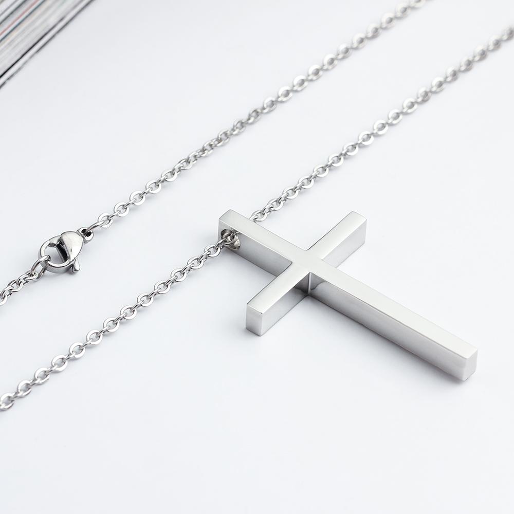 Confirmation Gift Cross Pendant Necklace for Women Men Engraved Name Customised Necklace-Jessemade AU