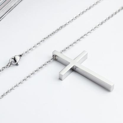 Confirmation Gift Cross Pendant Necklace for Women Men Engraved Name Customised Necklace-Jessemade AU