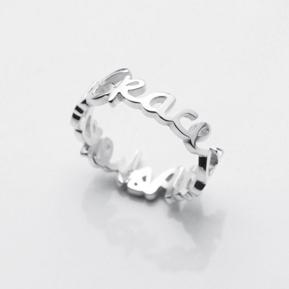 Personalised Name Ring Custom 2 Names Ring Gifts For Her-Jessemade AU